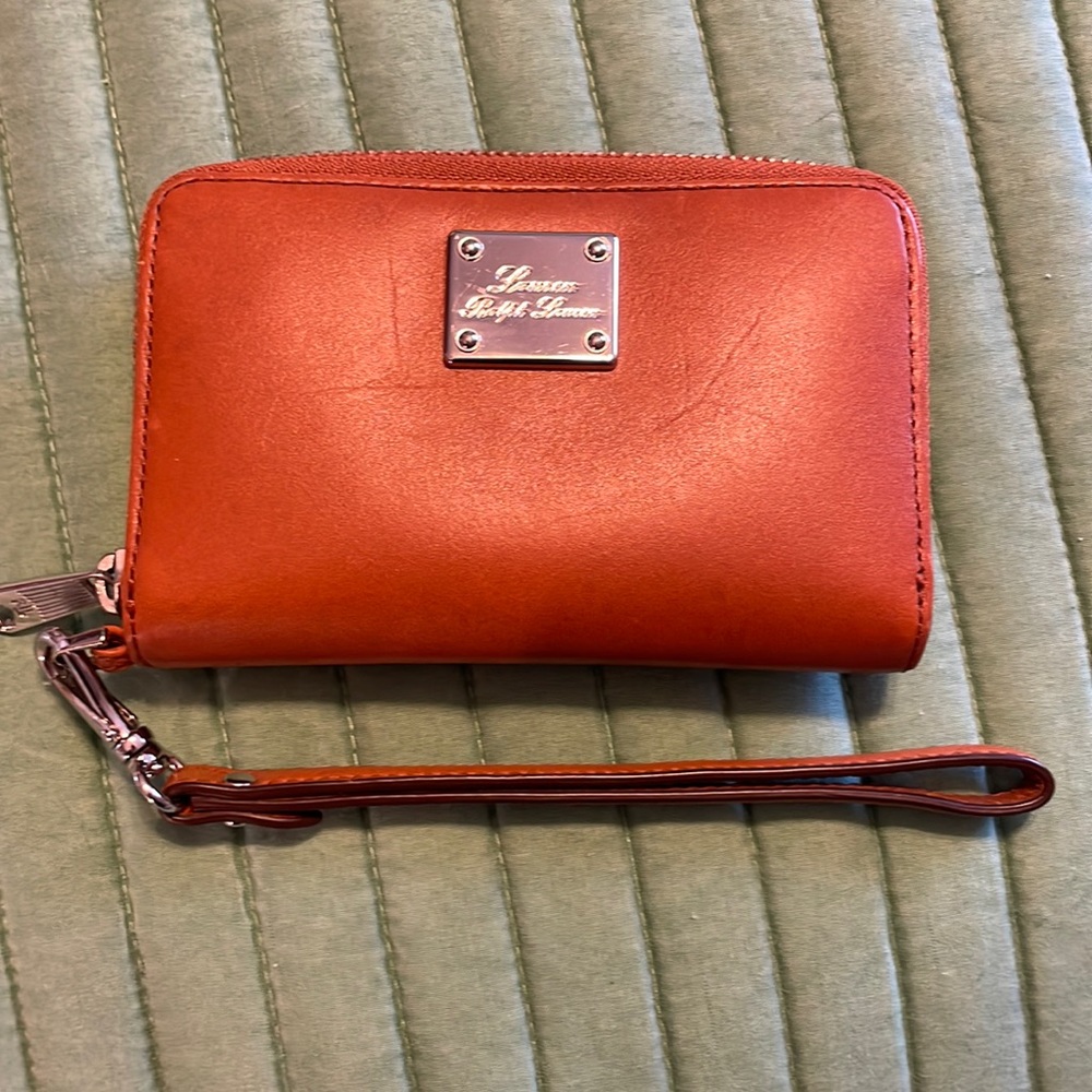 Lauren Ralph Lauren leather brown wristlet
